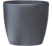 Pot de fleurs rond Elho Brussels, Ø 39 x H 37 cm, Intérieur, Avec Roues, 100% Recyclé, Noir