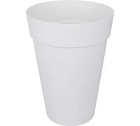 Pot de fleurs rond Elho Loft Urban, Ø 34 x 45,6 cm, 23 l, Blanc, Avec réservoir d'eau intégré