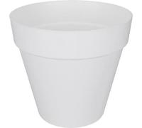 Pot de fleurs rond Elho Loft Urban, Ø 38.5 x 35.3 cm, Avec roues, Réservoir d'eau intégré, Blanc