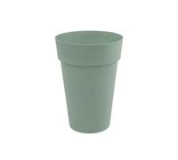 EDA - Pot de Fleur Vase Haut Toscane Ø 46 cm - 67 L - Intérieur & Extérieur - Zone de rétention d'eau pour Limiter l'Arrosage - Plastique Recyclé - Ø 46 x H.65 cm - Vert Laurier