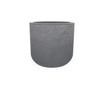 Pot De Fleurs Rond En Plastique Eda Volcania Up Gris Galet - Ø 40 Cm Gris