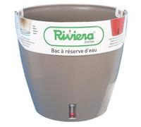 RIVIERA Eva Nouveau pot rond en plastique - Ø 46 cm - 49 L - Taupe