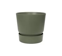 Pot de fleurs rond Greenville 25 - Extérieur - Ø 24,48 x H 23,31 cm - Vert feuille