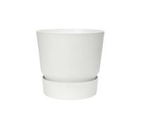 Pot de fleurs rond Greenville 25 - Exterieur - O 24,48 x H 23,31 cm - Blanc