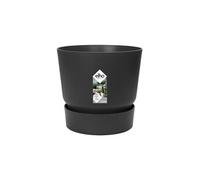 Pot de fleurs rond Greenville 30 - Extérieur - Ø 29,5 x H 27,8 cm - Vivre noir