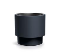 Prosperplast Heos pot de fleurs avec insert - anthracite, Ø395x370mm, 40L