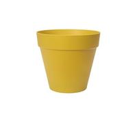 Pot de fleurs rond Loft Urban 25 - Extérieur - Ø 24,5 x H 22,2 cm - Jaune ocre