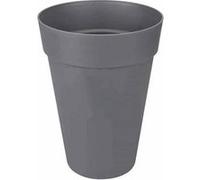 Elho Pot de fleurs Loft Urban rond haut – Ø 42 x H 56 cm – Extérieur – 100% recyclé – Noir