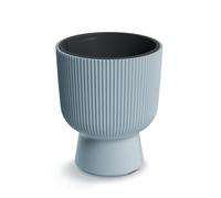 Pot de fleurs rond Milly DBMIG240 gris clair avec insert cannelé