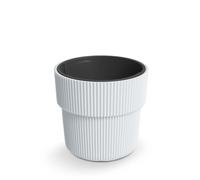Pot de fleurs rond Milly DBMIR300 blanc avec insert rainuré