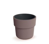 Pot de fleurs rond Milly DBMIR300 Marsala avec insert cannelé