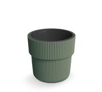 Pot de fleurs rond Milly DBMIR300 pin vert avec insert rainuré