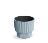 Pot de fleurs rond Milly DBMLR300 gris clair avec insert cannelé