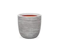 Pot de fleurs rond Nature Rib Ivoire 35 x 34 cm 25 L double paroi