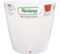 Pot de fleurs rond RIVIERA Eva New, Plastique, Ø 30 x H 27,5 cm, 14,5 L, Blanc