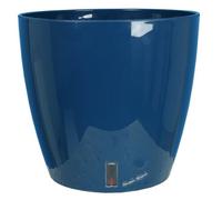 Pot de fleurs rond RIVIERA EVA NEW, Plastique, D35 x H33 cm, Bleu, 24.5 litres