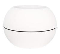 Pot de Fleurs Rond RIVIERA GRANIT BOULE, Plastique, D40 x H28 cm, Blanc, 8.9 Litres, Percé