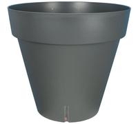 Pot de fleurs rond RIVIERA LOFT, Plastique, D29,5 x H27 cm, 10,5L, Gris
