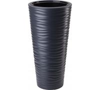 Pot de fleurs rond Sahara Dunes Slim 40 | Anthracite