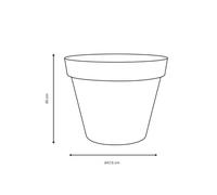 Pot De Fleurs Rond Toscane Ø 48 X H.40 Cm - Bleu Jean - Eda Gris