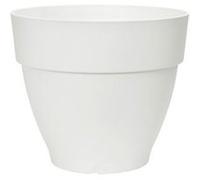 Elho Pot de fleurs rond Vibia Campana Ø 47 x H 40 cm Polypropylène régénéré Blanc soyeux