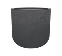 Pot de fleurs Rond - Volcania Up - 67 L - Intérieur/Extérieur - Décor Pierre - Ø 48,5 x H. 46,2 cm - Gris Anthracite