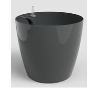 ARTEVASI Pot de fleurs San Remo SWS 36 BR – Ø36×H33,5 cm 25 L – Plastique UV, pieds, Gris anthracite