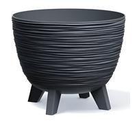 Prosperplast Furu Pot de fleurs, Bol avec pieds, Vasque pour plantes, Résistant aux UV (Anthracite, Diamètre 395 mm)