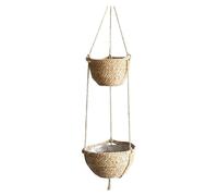 Pot de fleurs suspendu en osier, pour intérieur et extérieur