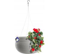Pot de fleurs suspendu/pot suspendu - Coupe à fleurs - Pour balcon/terrasse - Ø 29,5 cm - Gris clair