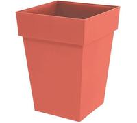 EDA Pot de fleurs carré Toscane mi-haut 39×39×53 cm 51 L Orange terre cuite Anti-UV Garanti 7 ans