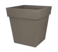 EDA – Pot carré Toscane – 49,5 x 49,5 x H 52,5 cm – 87 L – Taupe