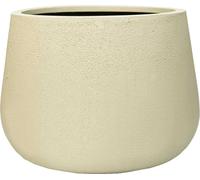 Pot de fleurs VIVANNO en fibre de verre GIRAR, rond, beige Vésuve mat - 49 x 37 cm