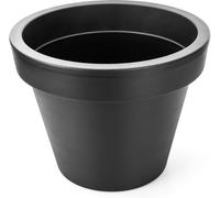 Pot de fleurs XXL - Grand bac à plantes - Pour intérieur et extérieur - Avec roulettes - Diamètre 60 cm - Anthracite