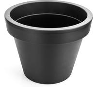 Pot de fleurs XXL - Grand bac à plantes - Pour intérieur et extérieur - Avec roulettes - Diamètre 60 cm - Anthracite