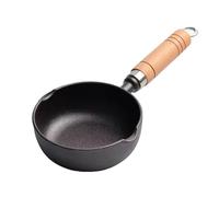 Pot de Fusion en Fonte, Mini Casserole Antiadhésive, Poêle à Œufs en Fonte avec Manche en Bois pour Cuisine de Maison (M)