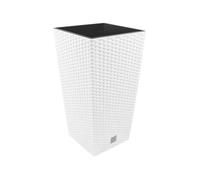 Pot de jardin - PROSPERPLAST - Rato - 26,6 L - 26,5 x 26,5 x 50 cm - Blanc