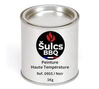 Pot De Peinture Haute Température 900°c Professionnelle NOIR Mat 1Kg Ref. 0915 Haut Pouvoir Couvrant Barbecue Braséro Poêle à bois Insert Cheminée Auto Moto Radiateurs ŠULCS BBQ®