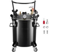 Pot de peinture sous pression/réservoir de peinture - Réservoir sous pression de 20 l - En acier - Deux raccords EU/AU - Grande ouverture - Quatre roulettes - Pour pistolet pulvérisateur
