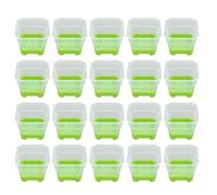 Pot de Pépinière, Pots de Pépinière Carrés en Silicone, Pot de Semis Transparent, Pot de Fleur Durable Réutilisable pour Semis, Plantes D'intérieur (Green)