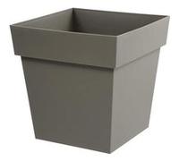 EDA - Pot de Fleur Carré TOSCANE 39 cm - Volume 38 L - 39 x 39 x 39 cm - Taupe