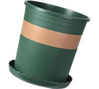 Pot de plante gallon PP multifonctionnel rond transplanter fleur en plastique perforé Gr��n 5 11.02x12.20x8.66in