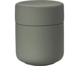 Pot de rangement avec couvercle UME 10 cm, vert olive, céramique, Zone Denmark