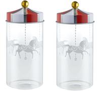 Pot de rangement de cuisine CIRCUS, set de 2 pc, transparent, Alessi