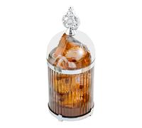 Pot de rangement pour fourchettes à fruits : élégant récipient pour fourchettes à dessert et brochettes à hacher, élégant support pour ustensiles avec couvercle pour cuisine et table de salle à manger