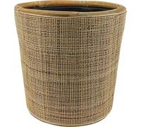 Pot de séchage en rotin Blonde - ø 42 x 42 cm - Cache-pot durable avec plastique recyclé résistant à l'eau à l'intérieur - Jardinière - Marron clair