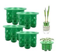 Pot de Semis Réutilisable en PLA, Bac de Germination pour Semences, Pot de Culture Vert pour Légumes Fleurs Herbes Aromatiques, Design Respirant avec Drainage, 6,5 x 4 cm / 8,2 x 4,8 cm (4PCS-M)