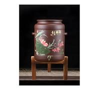 Pot d'eau en terre cuite avec couvercle, distributeur en céramique multicolore, réservoir de rangement en porcelaine, capacité de 10 L, robinet en acier inoxydable durable pour la maison ou le jardin