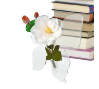 Pot en acrylique papillon - Vase décoratif transparent de 15 cm, porte-fleurs au design ailé, floral transparent | Présentoir à forme unique pour décoration de maison, cadeau pour enfants et Adul