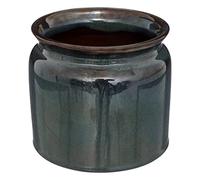 Pot en Céramique émaillée Bleu D 16,8 x H 15 cm - Atmosphera